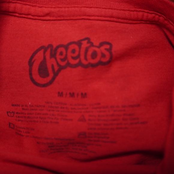 Flamin' Hot Cheetos Bag Men's Red Yellow Orange Graphic T Shirt Size Medium - Picture 5 of 5